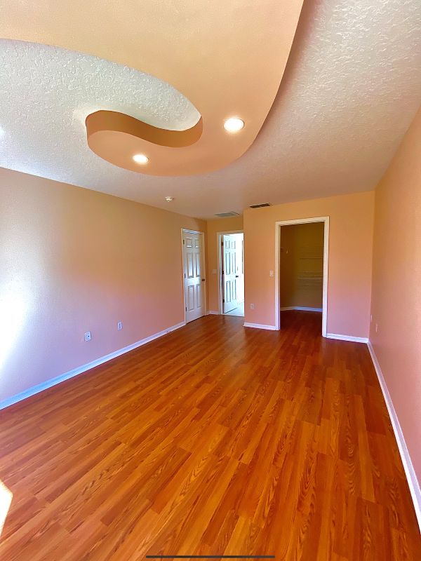 Master bedroom · Sculpted ceiling
